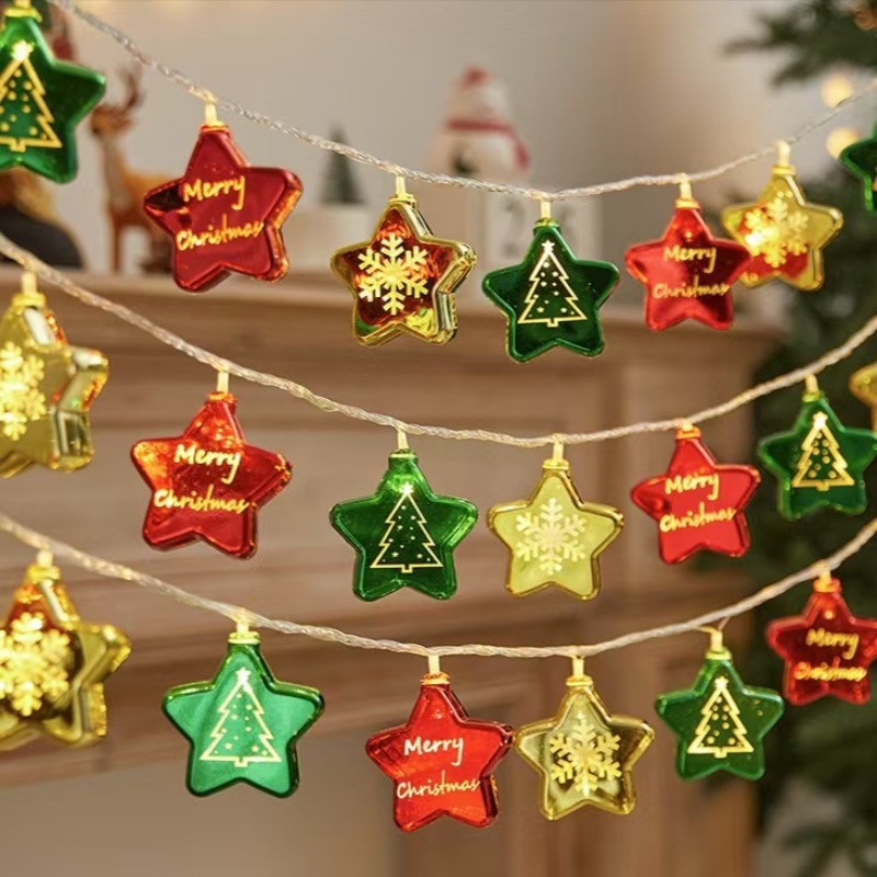Led Fairy String Lights - Lampu String LED Bola Natal Bintang