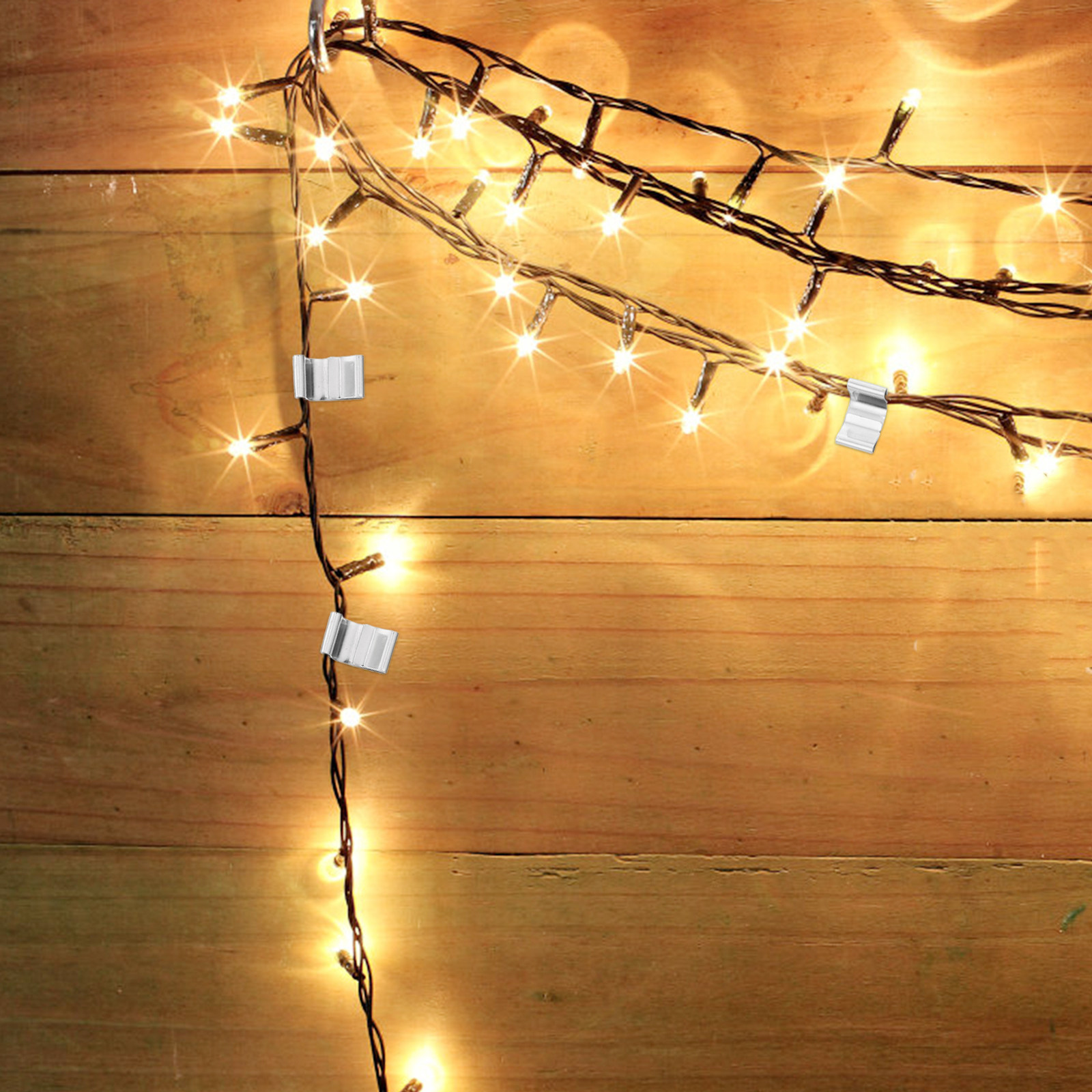 100Pcs Klip Lampu Selokan Loga - Christmas Lights Outdoor ulasan dan harga