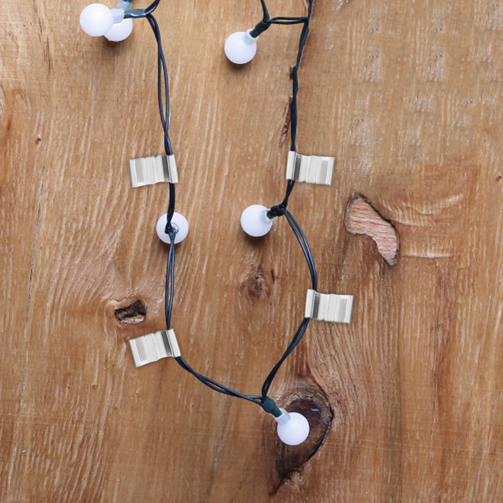 100Pcs Klip Lampu Selokan Loga - Christmas Lights Outdoor ulasan dan harga