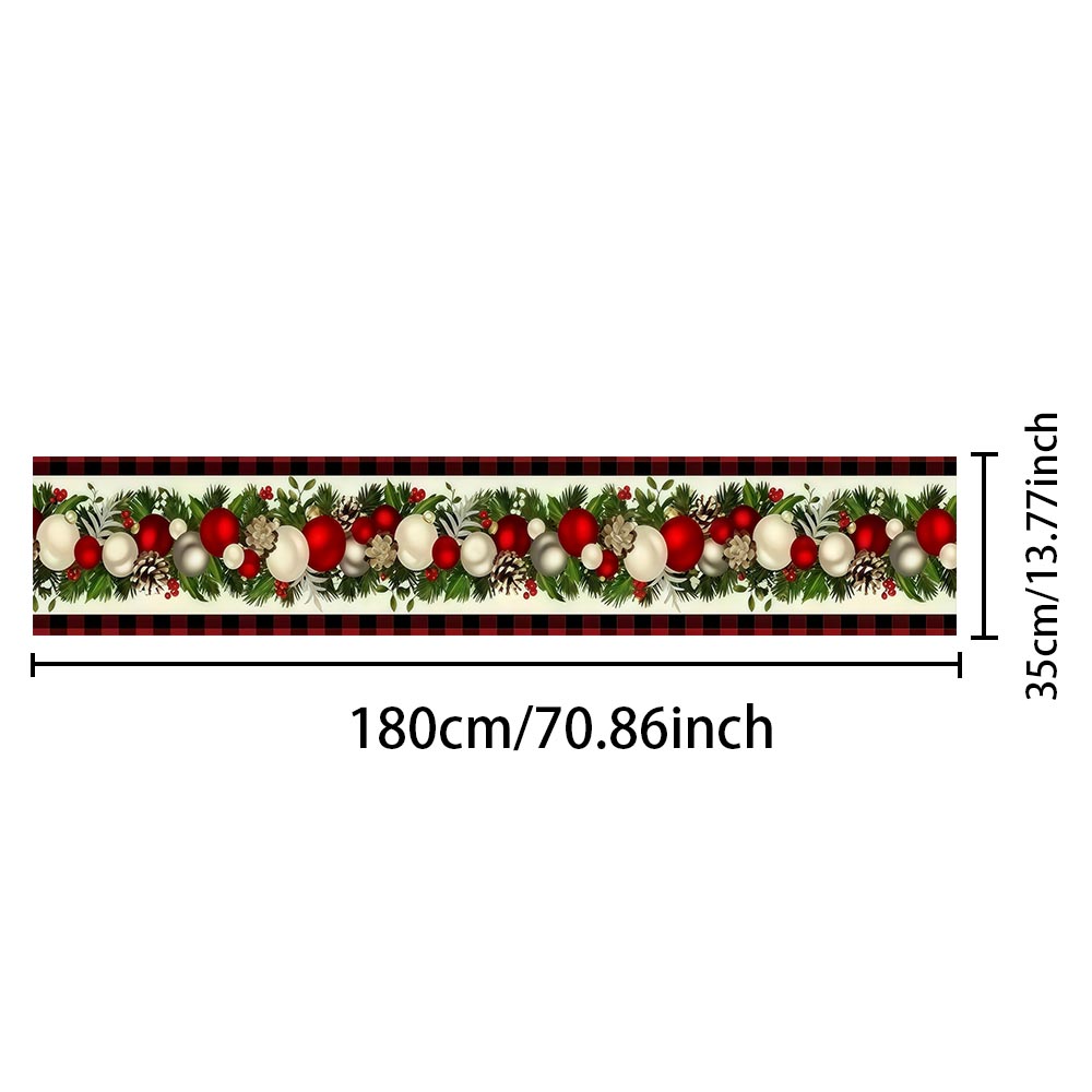 Taplak Meja Natal Merah Hitam  - Christmas Throw Blanket ulasan dan harga