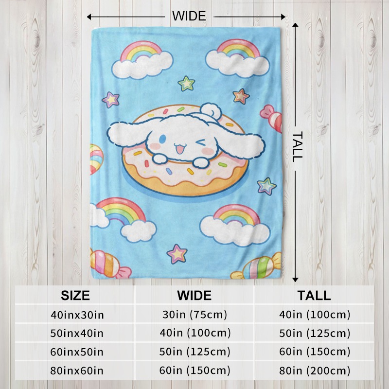 Selimut Sanrio Lucu Cinnamorol - Christmas Throw Blanket ulasan dan harga