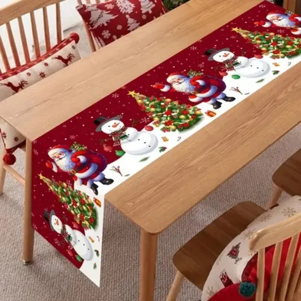 Taplak Meja Natal Santa Claus  - Christmas Table Runner ulasan dan harga